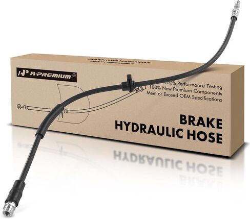 A-Premium Front Driver or Passenger Brake Hydraulic Hose Compatible with Select BMW Models - X3 2011-2017, X4 2015-2018, 2.0L 3.0L - Replace# 34306887449 in Saudi Arabia