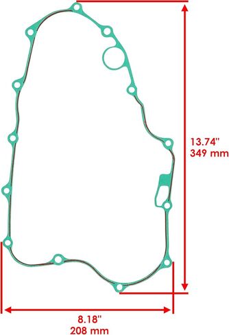Caltric Clutch Cover Gasket Compatible with Honda Crf450X Crf 450X 2005 2006 2007-2017 in Saudi Arabia
