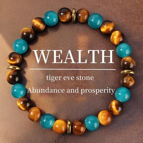 Money Wealth Bracelets for Women Men Citrine Blue Aventurine Tiger Eye Natural Crystal Bracelet Handmade Good Luck Jewelry in Saudi Arabia
