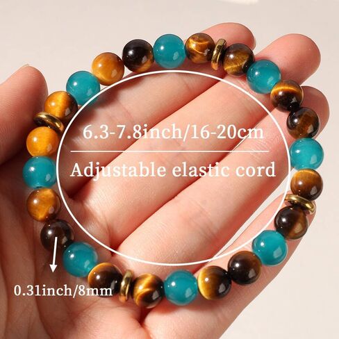 Money Wealth Bracelets for Women Men Citrine Blue Aventurine Tiger Eye Natural Crystal Bracelet Handmade Good Luck Jewelry in Saudi Arabia