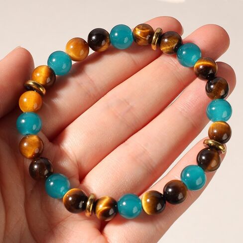 Money Wealth Bracelets for Women Men Citrine Blue Aventurine Tiger Eye Natural Crystal Bracelet Handmade Good Luck Jewelry in Saudi Arabia