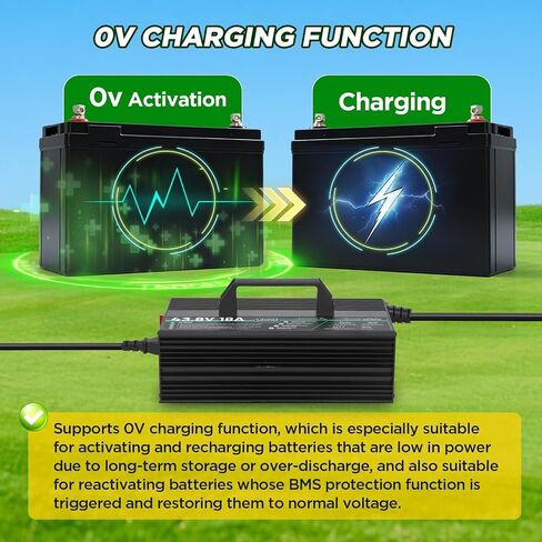 36V Lithium Battery Charger for 38.4V LiFePO4 Battery Charger,43.8V 18A Fully Automatic Smart Charging with 16FT Cable,50A Anderson Connector,8 Safety Protection for Golf carts, forklifts, RV etc. in Saudi Arabia