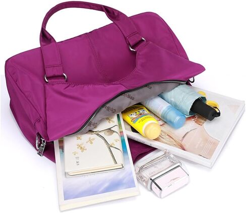 Mynos Hobo Bag Big Shoulder Bag For Women Tote Bag Purse Multi-function Nylon Handbag Travel Organzier (Black) in Saudi Arabia