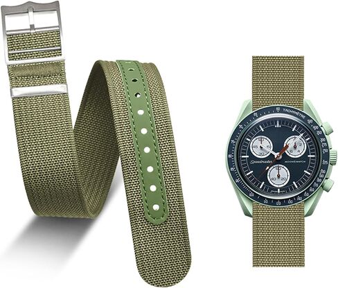 أساور لساعة Moonswatch، حزام ساعة من النايلون متوافق مع أوميغا X Swatch Moonswatch Speedmaster 20 مم استبدال سوار الساعة للرجال والنساء in Kuwait