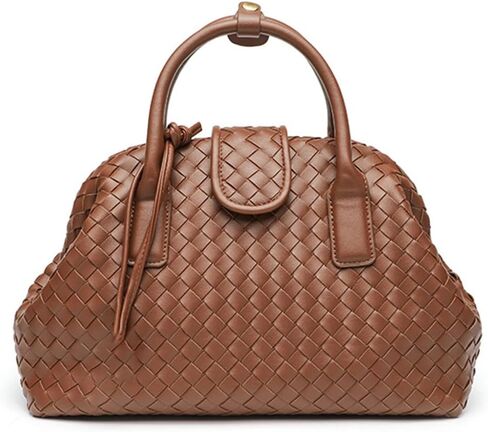Slouchy PU Leather Woven Boston Bag Women Underarm Shoulder Hobo Bags Crossbody Purse Top-handle Tote Handbag 2025 in Kuwait