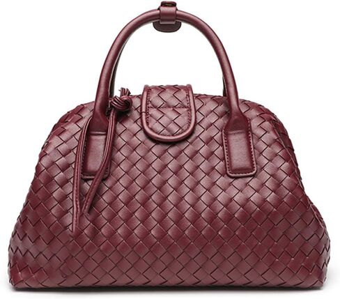 Slouchy PU Leather Woven Boston Bag Women Underarm Shoulder Hobo Bags Crossbody Purse Top-handle Tote Handbag 2025 in Kuwait
