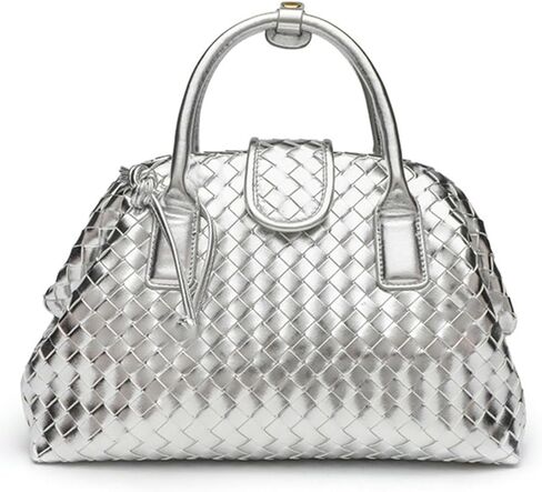 Slouchy PU Leather Woven Boston Bag Women Underarm Shoulder Hobo Bags Crossbody Purse Top-handle Tote Handbag 2025 in Kuwait