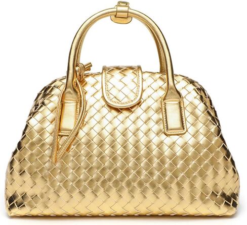 Slouchy PU Leather Woven Boston Bag Women Underarm Shoulder Hobo Bags Crossbody Purse Top-handle Tote Handbag 2025 in Kuwait