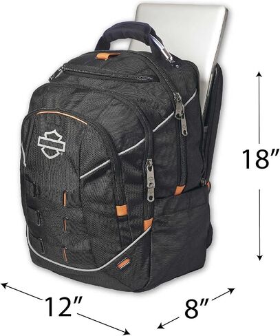 Harley-Davidson Reflective Bar & Shield Steel-Cable II Backpack, Midnight Black in Saudi Arabia
