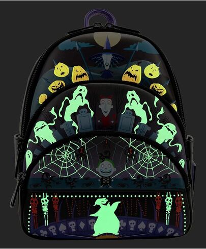 Loungefly The Nightmare Before Christmas Glow Triple Pocket Mini Backpack in Saudi Arabia