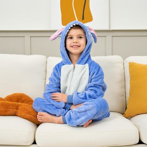 Animal Onesie for Kids: Fluffy Flannel Pajamas for Unisex Children - The Perfect Costume for Parties and Sleepovers in Saudi Arabia