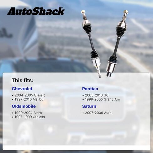 AutoShack Front Left or Right CV Axle Shaft | Replacement for 1997-2010 Chevrolet Malibu 2005-2010 Pontiac G6 2007-2009 Saturn Aura | 1-PC in Saudi Arabia