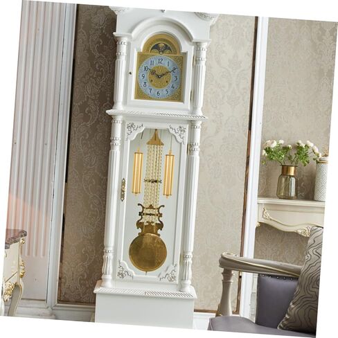Iron Floor Clock Weight Decor with Hollow Floral Design Metal Chain and Hook Rings Replacement Clock Mechanism Part DIY Repair Accessory in Saudi Arabia