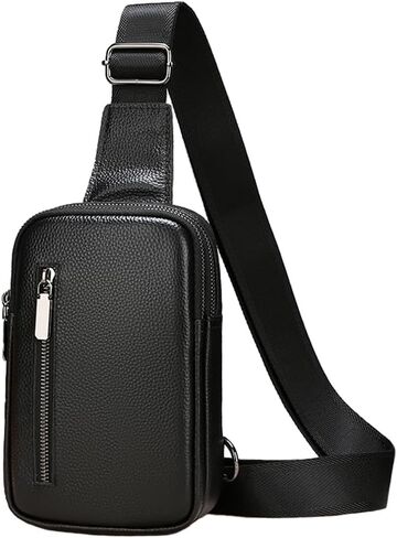 Crossbody Bag,Cross Body Fanny Packs for Men Women Trendy,Black Small Sling Bag Phone Chest Bag for Workout Running in Saudi Arabia