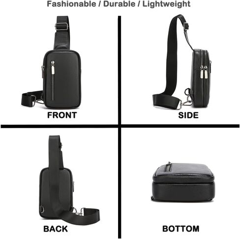 Crossbody Bag,Cross Body Fanny Packs for Men Women Trendy,Black Small Sling Bag Phone Chest Bag for Workout Running in Saudi Arabia
