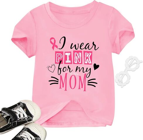 Kids Breast Cancer Shirt Boys Breast Cancer Awareness Tshirt Pink Ribbon Graphic Outfits in Saudi Arabia