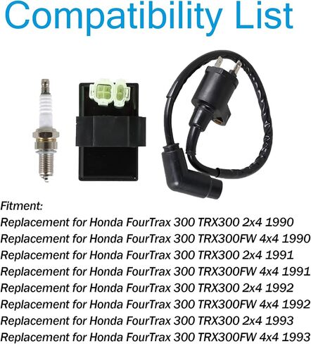 labwork Ignition Coil Spark Plug CDI Box Replacement for Honda FourTrax 300 TRX300 2x4 4x4 1990-1993 30410-HC4-770 30510-HC4-000 in Saudi Arabia