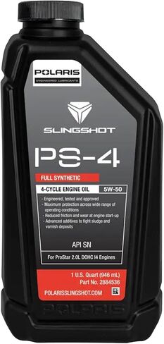 زيت صناعي كامل PS-4 5W-50 1qt Bottle 2884536 زيت محرك Polaris Slingshot ذو 4 دورات in Saudi Arabia