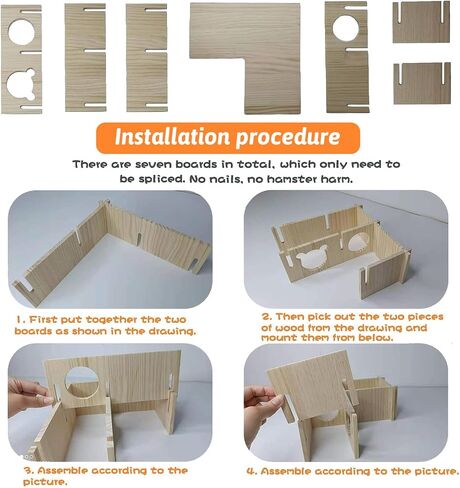 Wooden Multi-Chamber Small Animal Maze Hamster Playground Gerbils Tunnel Exploring Toys for Mouse Lemmings Rats and Other Small Rodents in Saudi Arabia