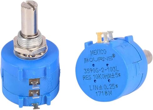 3590S 10K Multiturn Adjustable Resistor Potentiometer kit 200 500 1K 2K 5K 10K 20K 50K 100K ohm with Potentiometer Knob(2K Ohm) in Saudi Arabia