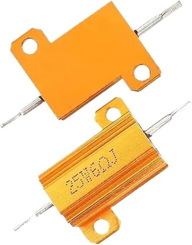 2PCS 10W 25W 50W 100W Load Resistor Aluminum Power Metal Shell Case Wirewound Resistor 0.1~10K Ohm 4ohm 6ohm 8ohm Resistance(50W-100R) in Saudi Arabia