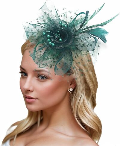 Fascinators Hats for Women Vintage Tea Party Hat Fancy Dress Headwear Feather Fascinator for Weddings Racing Events in Saudi Arabia