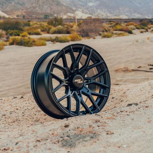 RockTrix RT104 15in Wheel 15x7, 4x156 Bolt Pattern, 4+3 offset, ATV UTV SxS Rim, Compatible with Polaris Sportsman RZR Ranger Ranger Crew, 4/156 Matte Black, 1pc Single in Kuwait