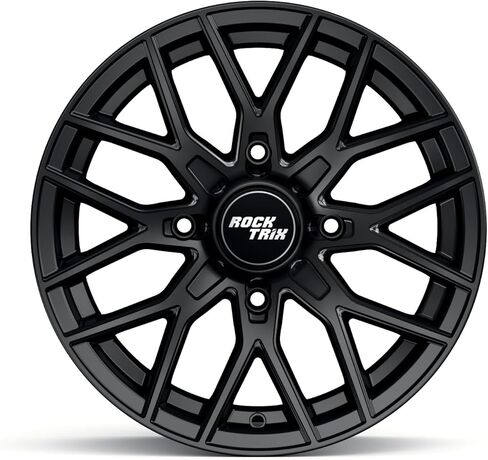 RockTrix RT104 15in Wheel 15x7, 4x156 Bolt Pattern, 4+3 offset, ATV UTV SxS Rim, Compatible with Polaris Sportsman RZR Ranger Ranger Crew, 4/156 Matte Black, 1pc Single in Kuwait