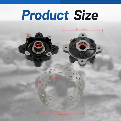 WFLNHB Front Wheel Hub Bearing Kit Replacement for 5137127 5137659 5137539 3514699 3514627 Replacement for Polaris RZR900 RZR800 RZR570 ACE570 ACE900 in Saudi Arabia