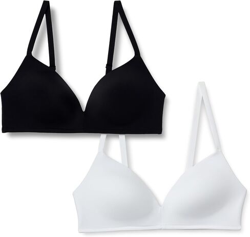 Amazon Essentials Women's Microfiber Lined Plunge Bralette, Pack of 2 in Saudi Arabia