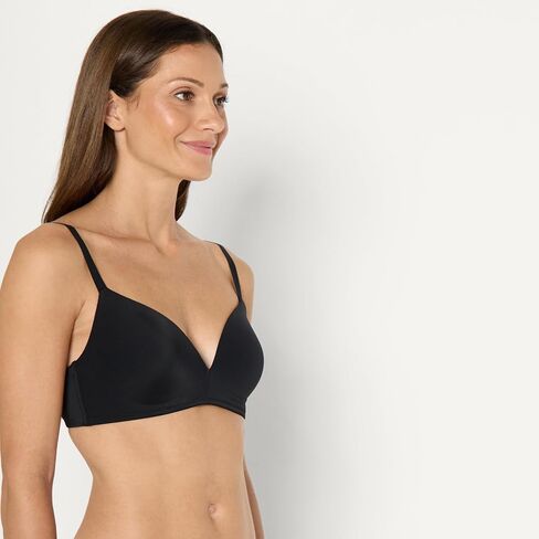Amazon Essentials Women's Microfiber Lined Plunge Bralette, Pack of 2 in Saudi Arabia