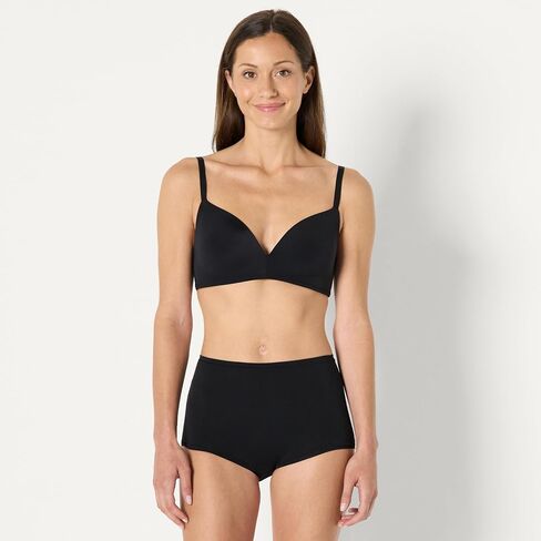 Amazon Essentials Women's Microfiber Lined Plunge Bralette, Pack of 2 in Saudi Arabia