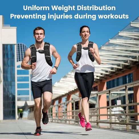 Weighted Vest 12lb, Weight Vest with Reflective Stripe for Workout, Strength Training, Running, Fitness, Muscle Building, Weight Loss, Weightlifting in Kuwait