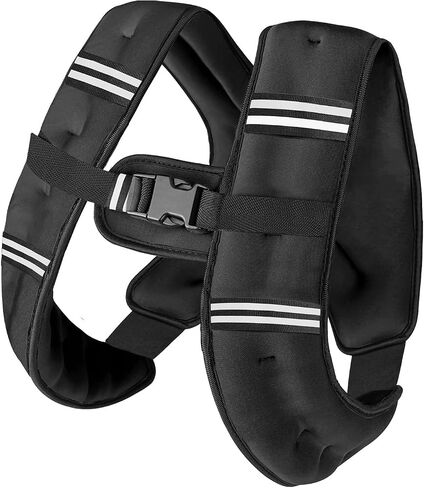 Weighted Vest 12lb, Weight Vest with Reflective Stripe for Workout, Strength Training, Running, Fitness, Muscle Building, Weight Loss, Weightlifting in Kuwait