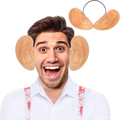 Giant Oversized Jumbo Fake Ears Halloween Cosplay Party Props Pig Ear Headband Costume Accessories for Adults in Saudi Arabia