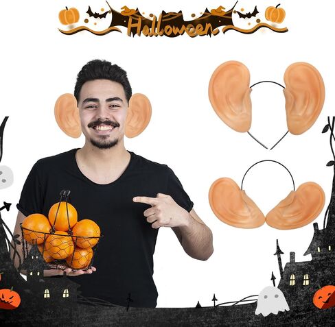 Giant Oversized Jumbo Fake Ears Halloween Cosplay Party Props Pig Ear Headband Costume Accessories for Adults in Saudi Arabia