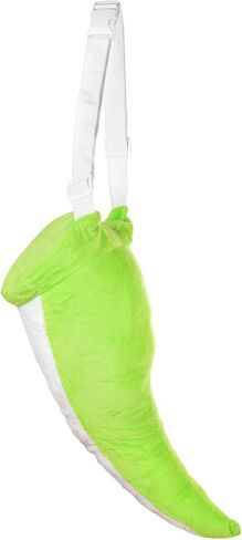 Plush Monster Tail Costume Accessory with Adjustable Straps, Yellow and Green, Halloween Party Dress Up in Saudi Arabia