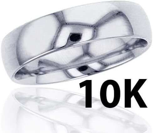 DECADENCE 10K أو 14K أصفر، أبيض، ذهبي وردي 5 مم خاتم زفاف عادي مصقول، الحجم in Saudi Arabia