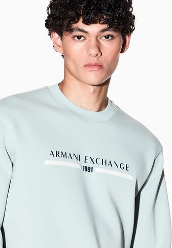 أرماني إكستشينج للرجال في منتصف الصدر بشعار Crewneck in Saudi Arabia