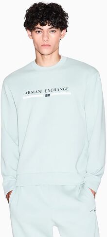 أرماني إكستشينج للرجال في منتصف الصدر بشعار Crewneck in Saudi Arabia
