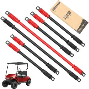 Golf Cart Battery Cables 4 Gauge for 36v & 48v EZGO TXT 1994-UP, AC/DC Wire Welding Battery Pure Copper Flexible Cable with Heavy Duty Terminal Connector in Kuwait