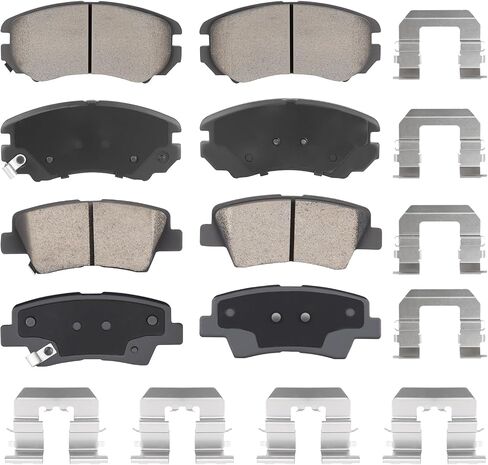 Front & Rear Ceramic Brake Pads Set for Hyundai Elantra 2010 2.0L (NOT for Touring), Sonata 2008-2010 2.4L, for Kia Soul 2010-2013, 8PCS in Saudi Arabia