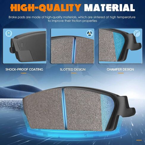 4PCS Rear Semi-Metal Brake Pads Fit for Chevy Suburban 1500 2007-2014 Tahoe 2007-2014 Silverado 1500 2007-2013 Cadillac Escalade 2007-2014 in Saudi Arabia
