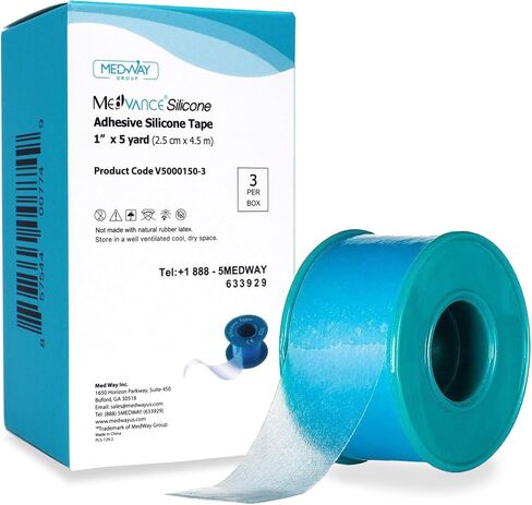 MedVance Soft Silicone Tape with Perforation for Easy Cut Size - 1" Width (1 Pack, 5 Yards) in Kuwait
