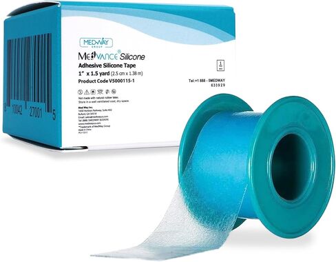 MedVance Soft Silicone Tape with Perforation for Easy Cut Size - 1" Width (1 Pack, 5 Yards) in Kuwait