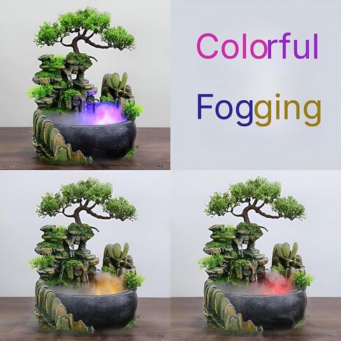 نافورة منضدية Crystal Tree - شلال طاقة علاجية مزود بمصباح LED ورذاذ مرطب و10 بلورات مجانية in Kuwait