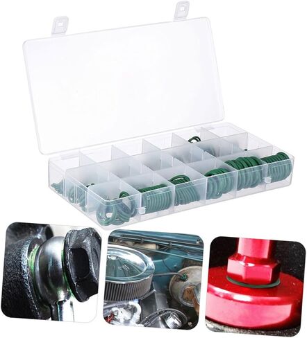 Uonlytech 265pcs Gasket Assortment Kit Sealing Automotive Plumbing and -Resistant Easy to Install Gaskets for Various Applications in Saudi Arabia