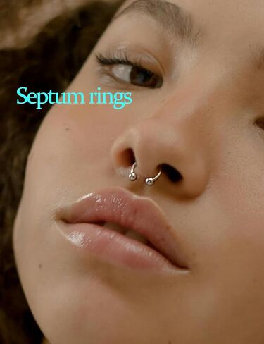 Oufksiyy 16 جرام حلقات الحاجز الخيوط الداخلية الجراحية الصلب الحاجز مجوهرات الشفاه خواتم هوب Labret مجوهرات حدوة الحصان أقراط Daith ثقب المجوهرات للنساء الرجال 8 مم 10 مم 12 مم فضي ذهبي أسود in Kuwait