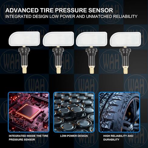 433 MHZ Set of 4 Tire Pressure Monitoring System Sensor Compatible with 2022-2024 Chevrolet Silverado Gmc Sierra Hummer 13533166 13542523 TPMS Sensor in Saudi Arabia