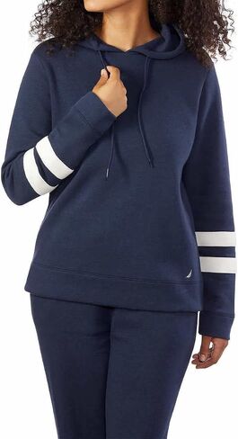Nautica Womens Lightweight Pullover Sweatshirt Hoodie (X-Small, Navy) in Saudi Arabia